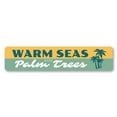 thumbnail image 2 of Warm Seas and Palm Trees Novelty Decor, Metal Wall Sign - 4x18 Inches, 2 of 4