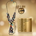 thumbnail image 4 of Adorable Multi Stone Flower Cluster Rain Necklace, 4 of 8