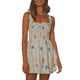 thumbnail image 2 of Txlixc Vestido Sin Mangas Sin Espalda Para Mujer, Estampado De Flores Plisado Vendajes De Amarre Verano Casual Corte Suelto Corto De Una Pieza Txlixc  Moda, 2 of 6