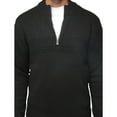 thumbnail image 4 of X RAY JEANS Mens Pattern Block Quarter Zip Sweater, Black, 3XL, 4 of 6