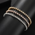 thumbnail image 2 of New Single Row Square Zirconia Bracelet for Women, Fashionable and Simple Full Diamond Tennis Chain, 2 of 8