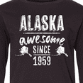 thumbnail image 4 of Inktastic Alaska Awesome Since 1959 Long Sleeve Youth T-Shirt, 4 of 5