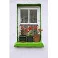 thumbnail image 2 of Flaherty, Dennis 23x32 White Modern Wood Framed Museum Art Print Titled - Ireland, Cashel Potted flowers on a window sill, 2 of 4