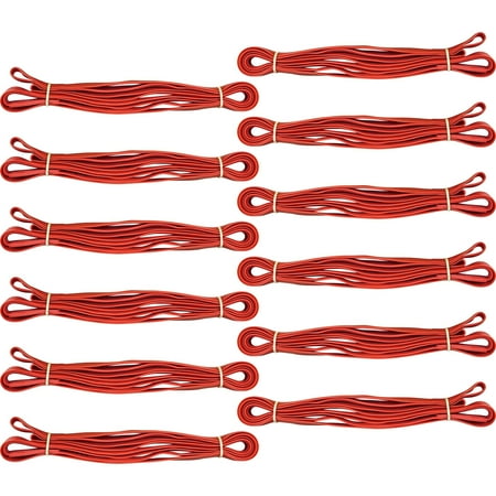 Alliance Rubber Pallet Bands, 92" x 1" x 1/16", Heavy-Duty Industrial Rubber Bands, 12 Pack, Red