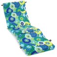 thumbnail image 3 of Blazing Needles 72-inch by 24-inch Outdoor Chaise Lounge Cushion Pike Azure, 3 of 5