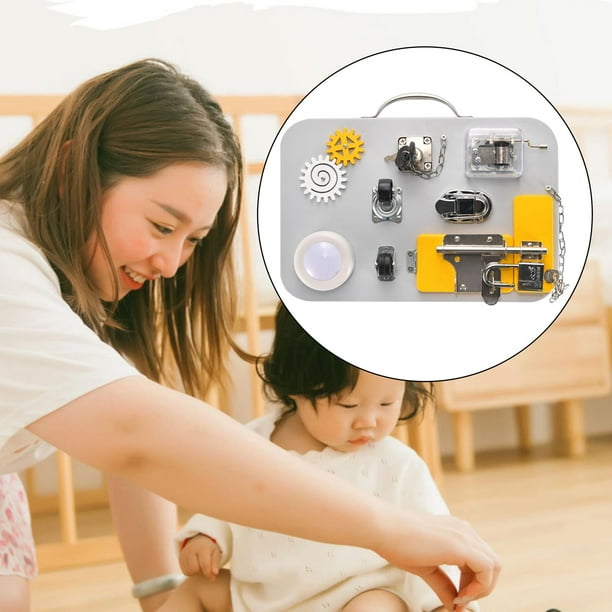 Tablero de Ocupado Tablero de Actividades con Portátil Montessori Skillying Learning Fine Basic Habilidad Desarrollo de Baoblaze juego de mesa ocupado