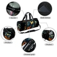 thumbnail image 2 of Butterfly Sports Bag, Gym Bag, Weekender Bag, Luggage Bag, Size 17.7 Inches. Interior Zipper Pocket. Large Capacity., 2 of 6