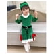 thumbnail image 4 of Disfraz de elfo de Año Nuevo 2025 para niña, conjunto de traje de Papá Noel verde con sombrero, conjunto de vestido de fiesta de Navidad elegante para niños, actuación, 4 of 5