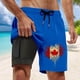 thumbnail image 1 of WILLBEST Pantalones Cortos Deportivos para Hombre, de Verano, con Estampado de Moda, de Doble Capa Interior, para Playa y con Bolsillo, 1 of 3