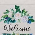 thumbnail image 4 of Northlight Mixed Florals "Welcome" Spring Outdoor Garden Flag 18" x 12.5", 4 of 5