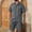 Gray, variant on Men's 100% Cotton Work 2 Piece Outfit Set, Short Sleeve Snap Button Shirt with Double Pockets & Drawstring Cargo Shorts with Multi Pockets, Casual Outdoor Workwear Khaki