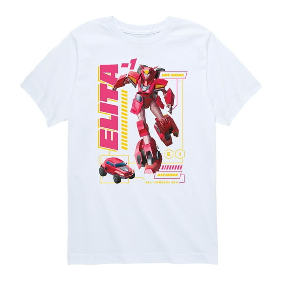 Transformers - Earth Spark - Elita Bot And Alt - Youth Short Sleeve T-Shirt