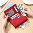thumbnail image 5 of Precious Wallet for Women, Unisex Pebble Leather Wallet, Short Genuine Leather Coin Card Holder,  with Card Holder & Coin Purse,Suitable for various scenes, versatile, 5 of 9