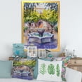 thumbnail image 3 of Designart 'Small Fountain With Trees In The Village House' Country Framed Art Print, 3 of 4