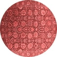 thumbnail image 1 of Ahgly Company Indoor Round Oriental Red Industrial Area Rugs, 3' Round, 1 of 4