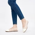 thumbnail image 6 of Ecetana Women's Ballet Flats Round Toe Floral Lace Flats with Elastic Strap Casual Dressy Shoes, 6 of 6