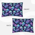 thumbnail image 2 of Pofeuu starry sky Skull flower Print Queen Pillow Cases,Pillowcases with Envelope Closure, Wrinkle, Fade and Stain Resistant Pillow Covers-20x26in（No pillow core）, 2 of 7
