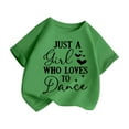 thumbnail image 3 of LUOGENLI Spring T Shirts Valentine's Day for Girls St. Patrick's Day 2024 Vacation Kid Girls Cute Graphic Round Neck Short Sleeve Tee Summer Casual T Shirt Green 7-8 Years, 3 of 5