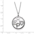 thumbnail image 2 of Sterling Silver Antiqued CZ Hope 18in Necklace and Pendant, 2 of 7