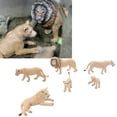 thumbnail image 3 of Model Set, 6 Pack  Model Set,  Mini  Statue Vinyl Jungle Animal  Family Includes Lioness And Male  And , Playsets, 3 of 8