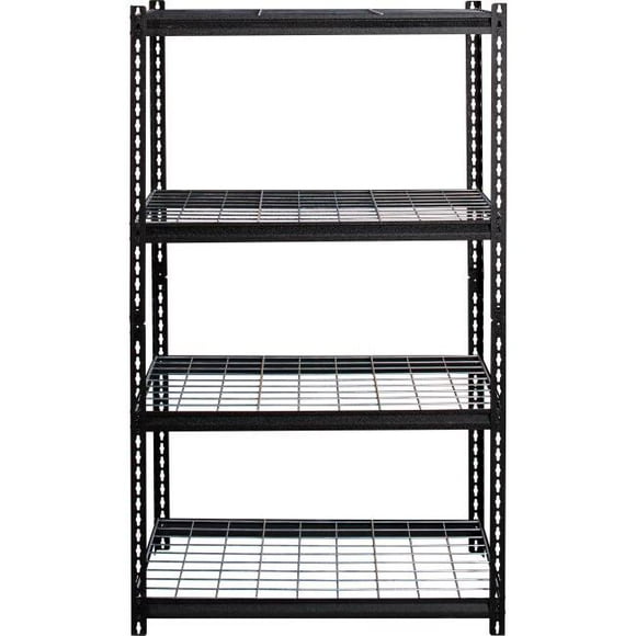 Wire Deck Shelving&#44; Black - 36 x 18 x 60 in.