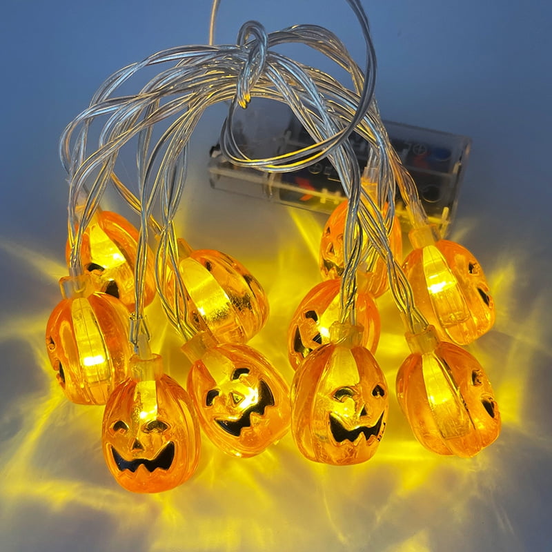Guirlande lumineuse citrouille 3 m 20 LED pour intérieur et extérieur Halloween 