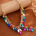 thumbnail image 4 of TAZAG luxury earrings necklace two-piece set full of diamonds fashion set chain bridal dress wedding banquet accessories, 4 of 5