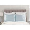 thumbnail image 2 of Blissford Luxury Baby Blue Satin Pillowcase with Zipper Closure, Queen 2-Pack, 2 of 7