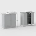 thumbnail image 2 of Favory 2 - Door Under Sink Bathroom Cabinet with Shelf, Pedestal Sink Vanity Cabinet for Bathroom Storage & Organization,Light Gray, 2 of 10