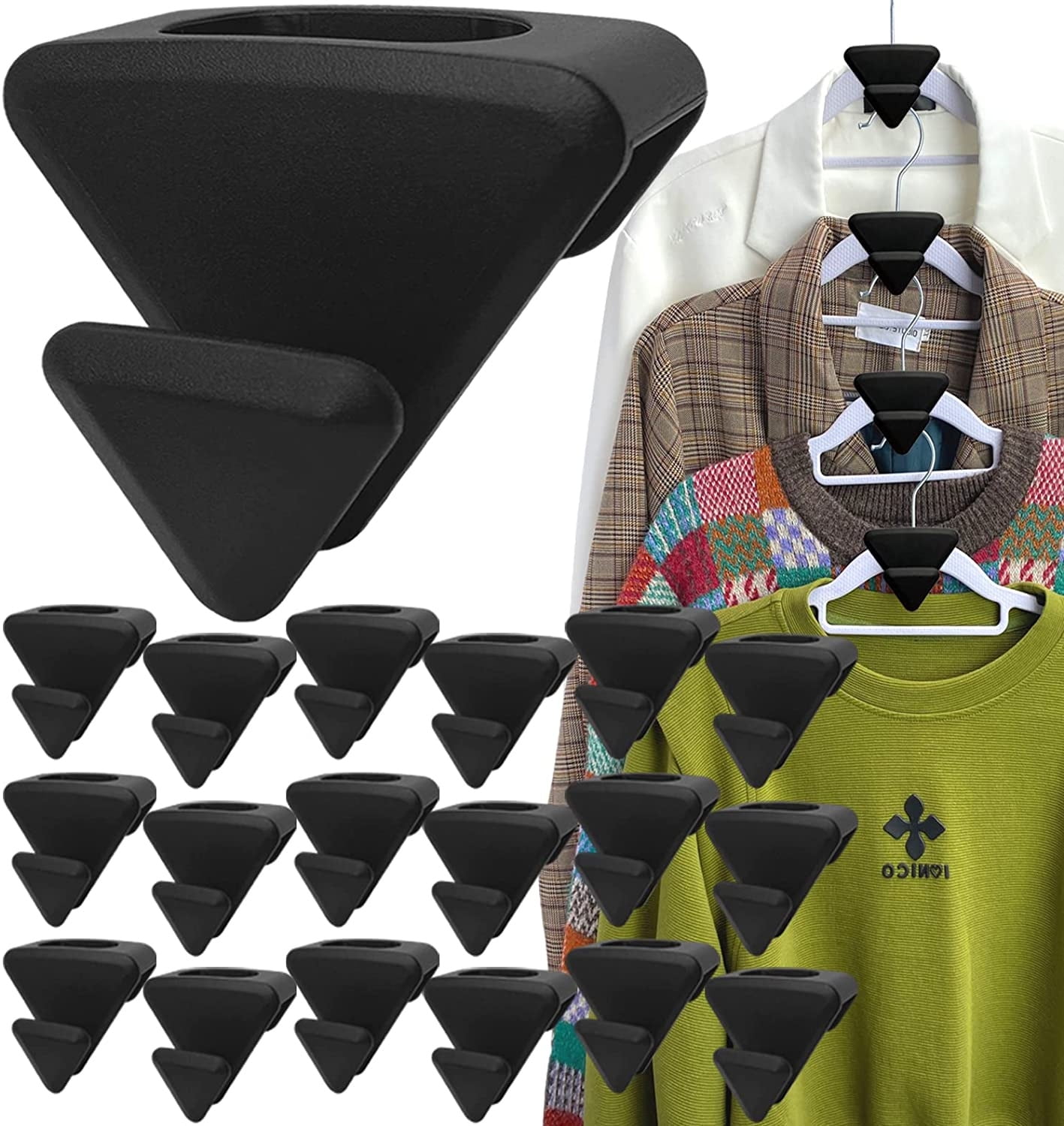 Skycarper Space Saving Hanger Hooks, Clothes Hanger Connector Hooks, AS