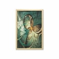 thumbnail image 1 of Fractal Wall Art with Frame, Computer Art Featured Surreal Flowers Dreamy Imaginary Creative Concept, Printed Fabric Poster for Bathroom Living Room, 23" x 35", Jade Green Orange, by Ambesonne, 1 of 2