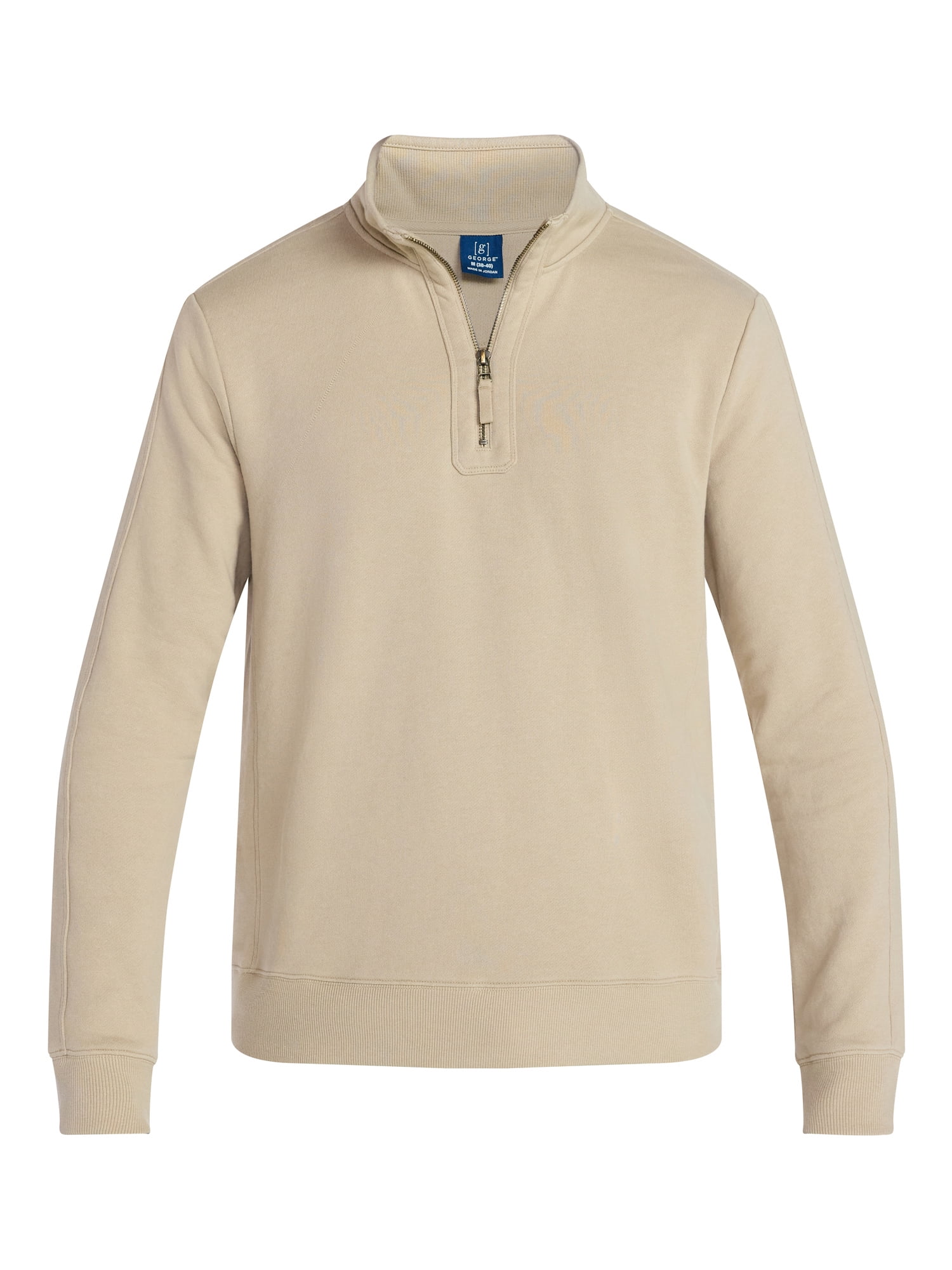 George Men's Washed Terry Quarter Zip Sweater, Sizes S-3XL