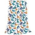 thumbnail image 2 of Fotbe Block Dinosaur Manta de Franela Acolchonada con Estampado, Súper Suave y Esponjosa, Extra Grande para Sofá, Cama, Uso Todo el Año-80"x60", 2 of 7