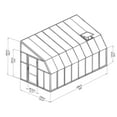 thumbnail image 4 of Palram - Canopia Sun Room 8' x 16' Polycarbonate Walk-In Greenhouse - White - with Roof Vent, 4 of 9