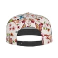 thumbnail image 4 of Daiia Watercolor Floral With Butterflies print Flat Bill Hats Flat Brim Trucker Cap Baseball Cap Adjustable Classic Low Profile Hat Unconstructed Plain Cap, 4 of 9