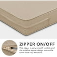 thumbnail image 4 of Patio Cushion Covers 24x24x4 Inch 4 Pack, Linen Look Outdoor Water Resistant Chair Seat Cushion Slipcover with Zipper for Outdoor Furniture, Covers Only! Beige Beige 24" x 24" (Pack of 4) Beige, 4 of 6