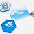 thumbnail image 3 of Becko US Stackable Puzzle Sorting Trays Jigsaw Puzzle Sorters with Lid (White & Blue), 3 of 7