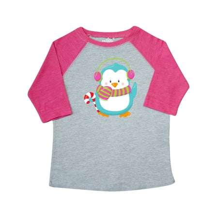 

Inktastic Cute Penguin Blue Penguin With Candy Cane Gift Toddler Boy or Toddler Girl T-Shirt