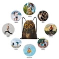 thumbnail image 6 of Daiia Rustic Sunflower Bouquet Pattern Drawstring Backpack, Gym Bag, Lightweight Backpack, Water-Resistant Bag Travel Sports Backpack, Fitness Bag, Yoga Bag-Small, 6 of 6