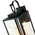 thumbnail image 3 of 27"H 2-Light Matte Black Outdoor Wall Lantern Sconce, 3 of 7