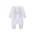 thumbnail image 4 of WIBACKER Baby Infant Animal Bunny Outwear Romper Newborn Easter Halloween Long Ear Rabbit Hoodie Jumpsuit with Zipper, 4 of 9