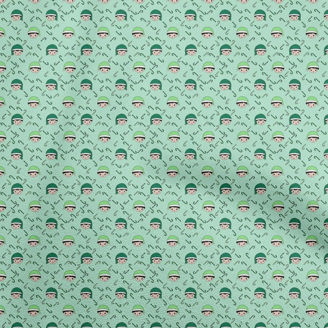 oneOone Silk Tabby Light Mint Green Fabric Christmas Craft Projects Decor Fabric Printed By The Yard 42 Inch Wide
