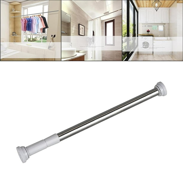 Extendable Telescopic Shower Curtain Pole Rail Bathroom Window Closet
