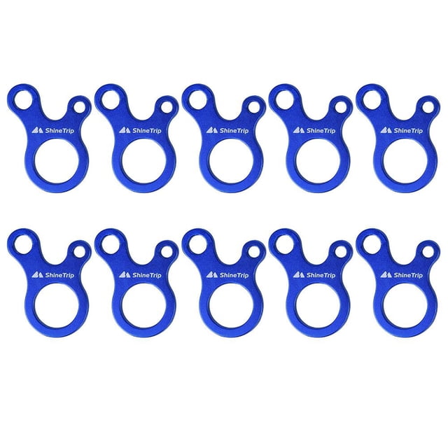 10x hebillas de cuerda para tienda de campaña al aire libre, sujetador tensor (azul)