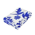 thumbnail image 3 of Blue Wild Flowers Leaves Hand Towel Absorbent Bath Towels for Bathroom Sports Gym 28" x 14" Set of 2, 3 of 8