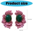 thumbnail image 5 of SIEYIO Delicate Vintage Flower Jewelry Ear Studs Turquoise Charm Elegant Women Earrings, 5 of 9