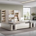 thumbnail image 2 of Light Luxury Boss Table And Chair Combination Simple Modern Chairman Office Single Person Atmosphere Desk Business Furniture My Lux Decor Round, 2 of 18