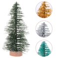 thumbnail image 2 of 10Pcs Artificial Sisal Adornment Mini Bottle Brush Mini Trees with Wooden Base, 2 of 2