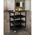 thumbnail image 4 of Bc45-B Four Flat-Shelf Structural Foam Plastic Cart - Black, 4 of 4