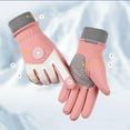 thumbnail image 5 of NAISIBABY Kids Winter Gloves (4-13T), Outdoor Snow Waterpoof Thickened Warm Cold Weather Ski Cycling Gloves Pink, 5 of 9